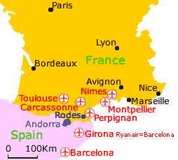 Map of Airports close to Rodes