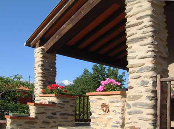 Terrace and entrance to Bed and Breakfast