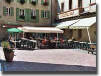 Villefranche cafe and market square